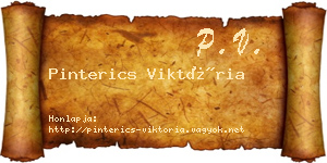 Pinterics Viktória névjegykártya